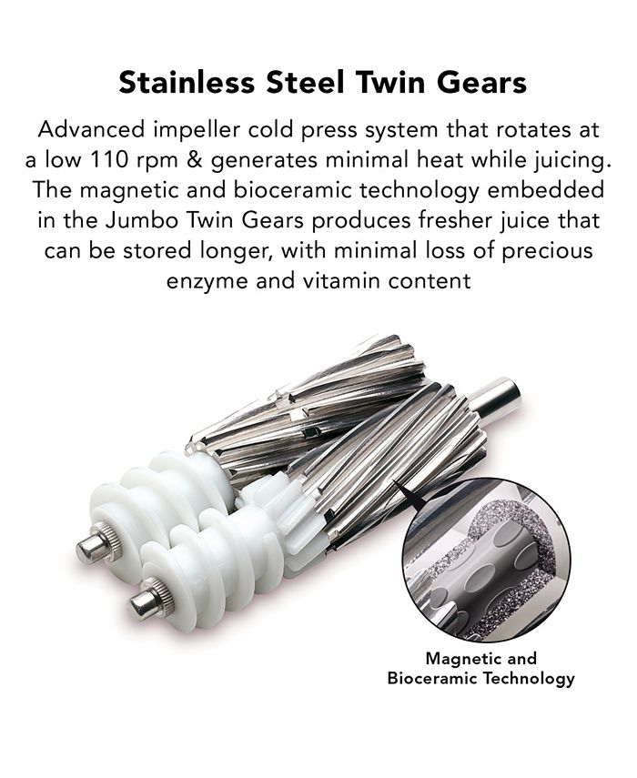 Tribest Greenstar Elite Jumbo Twin Gear Complete Masticating Juicer
