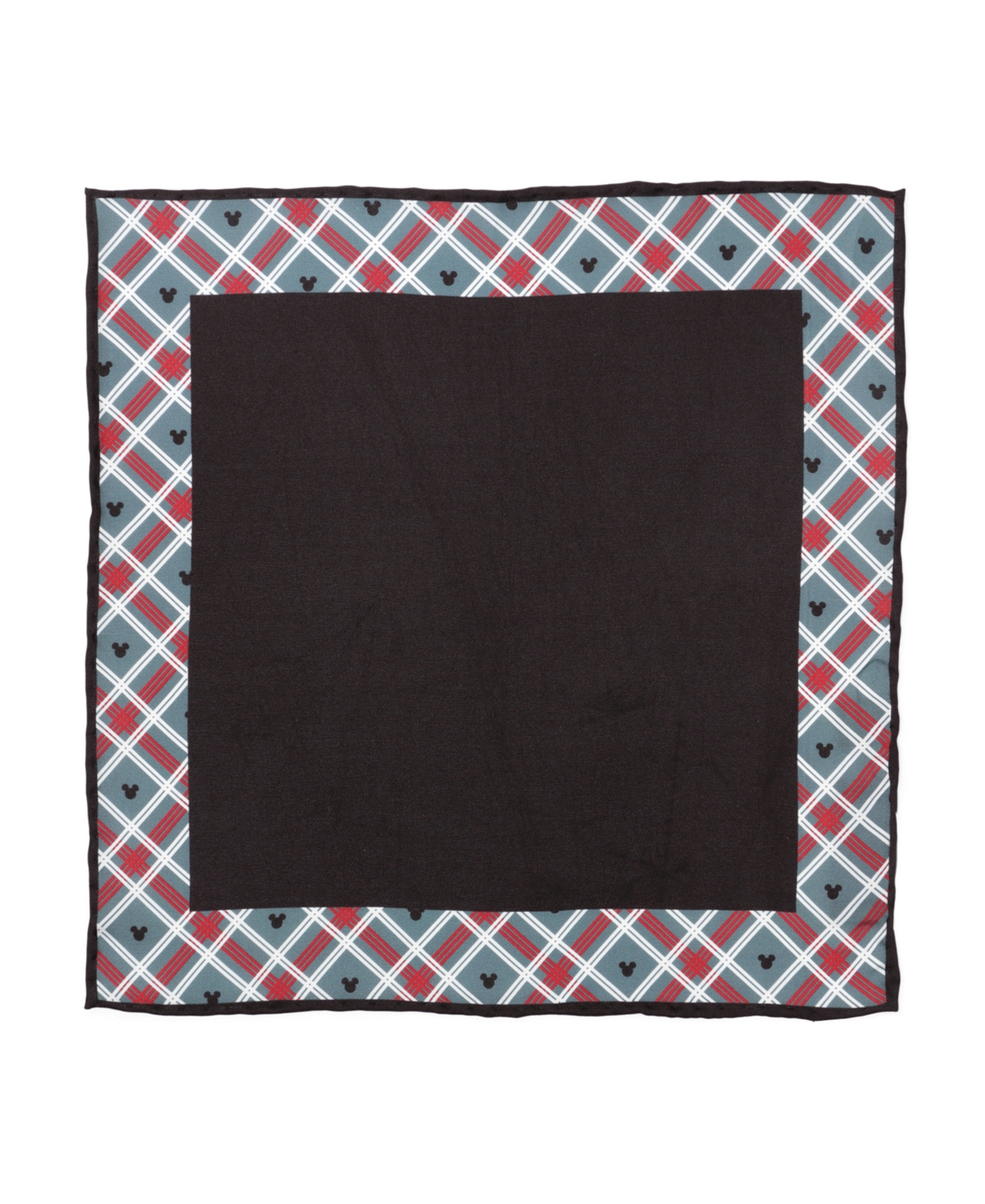 Disney Men's Mickey Mouse Holiday Plaid Pocket Square