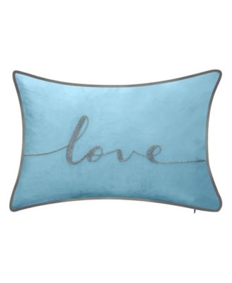 Celebrations Beaded Love Lumbar Decorative Pillow, 12" x 18"