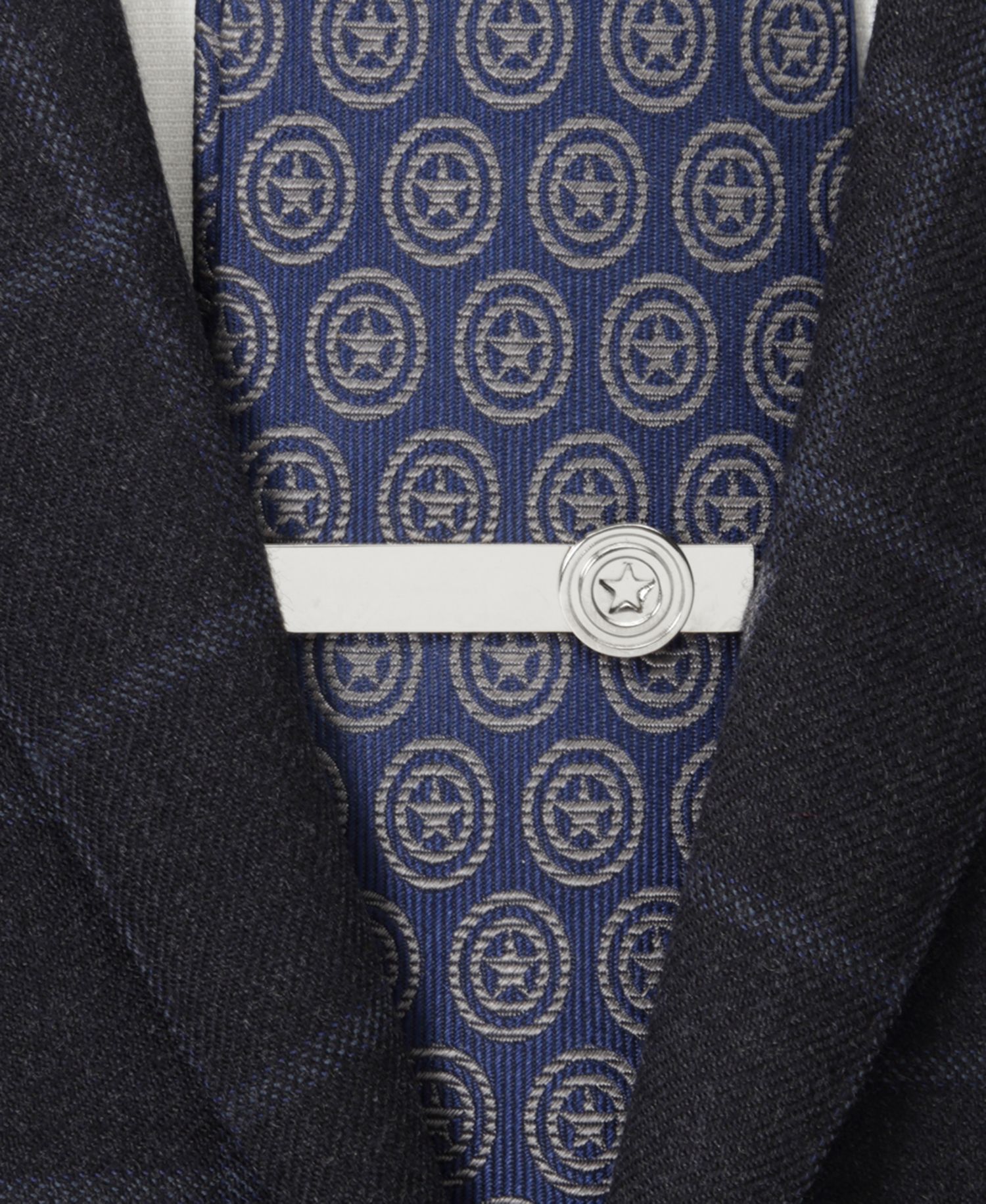 Men's Captain America Hidden Message Tie Bar