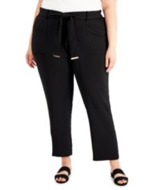 Plus Size Belted Pants