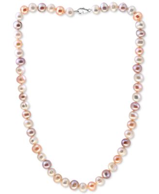 EFFY Collection - Gray Cultured Freshwater Pearl (7 mm) 18" Statement Necklace (Also in White, Pink, & Multicolor Cultured Freshwater Pearl)