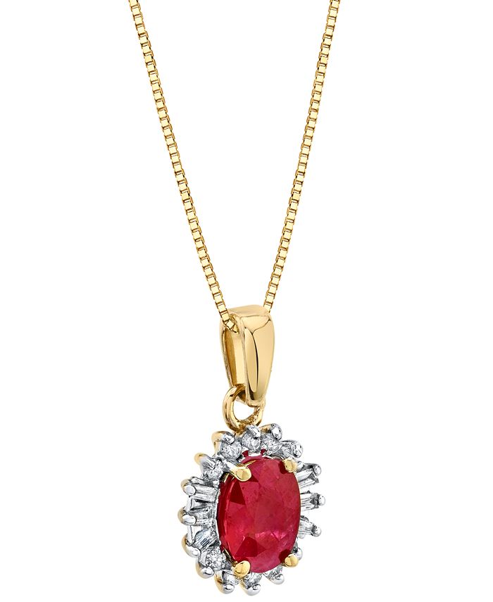 Macy's hot sale ruby necklace