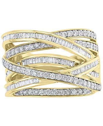 EFFY Collection - Diamond Multirow Statement Ring (1-1/8 ct. t.w.) in 14k Gold