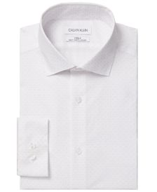 Men's STEEL Slim-Fit Non-Iron Performance Stretch Patterned Dress Shirt