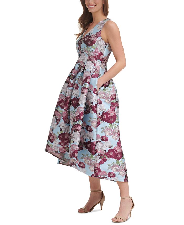 Eliza J Floral-Print High-Low Gown & Reviews - Dresses - Women - Macy's