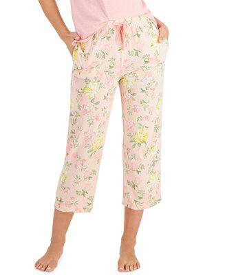 Charter Club Printed Cotton Capri Pajama Pants, Created for Macy's - Macy's