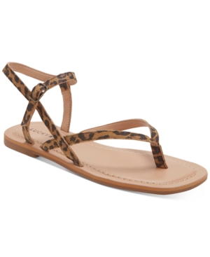 Lucky Brand Women's Bylee Square-Toe Thong Flat Sandals Women's Shoes