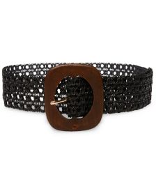 Wooden Buckle Woven Belt