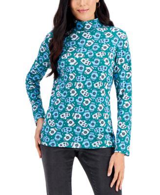 Karen Scott - Mitten Madness Mock-Neck Top