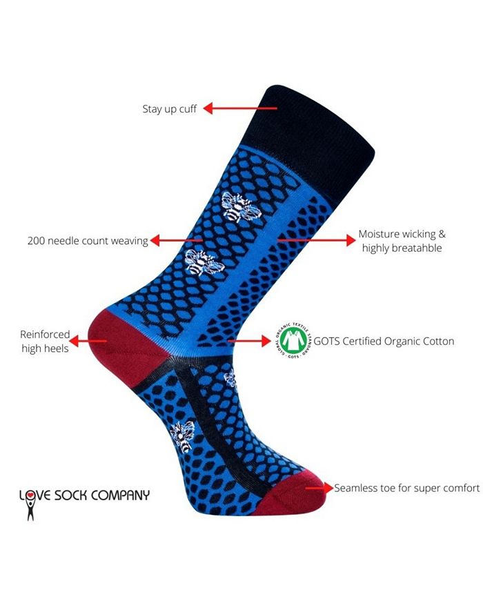 Love Sock Company Men's Sydney Luxury Dress Socks Bundle, Pack of 3