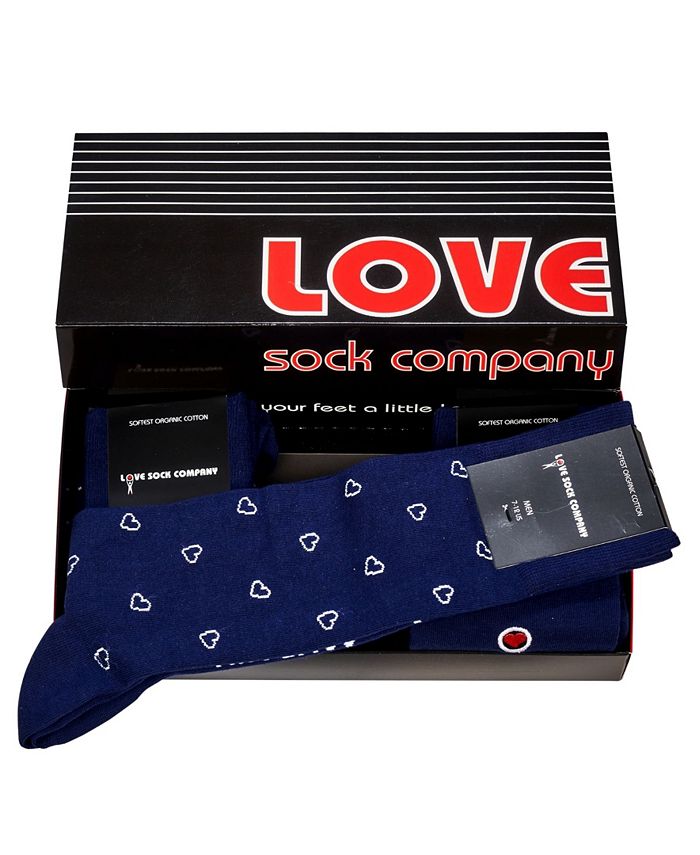 Love Sock Company Men's Luxury Dress Socks in Gift Box, Pack of 3