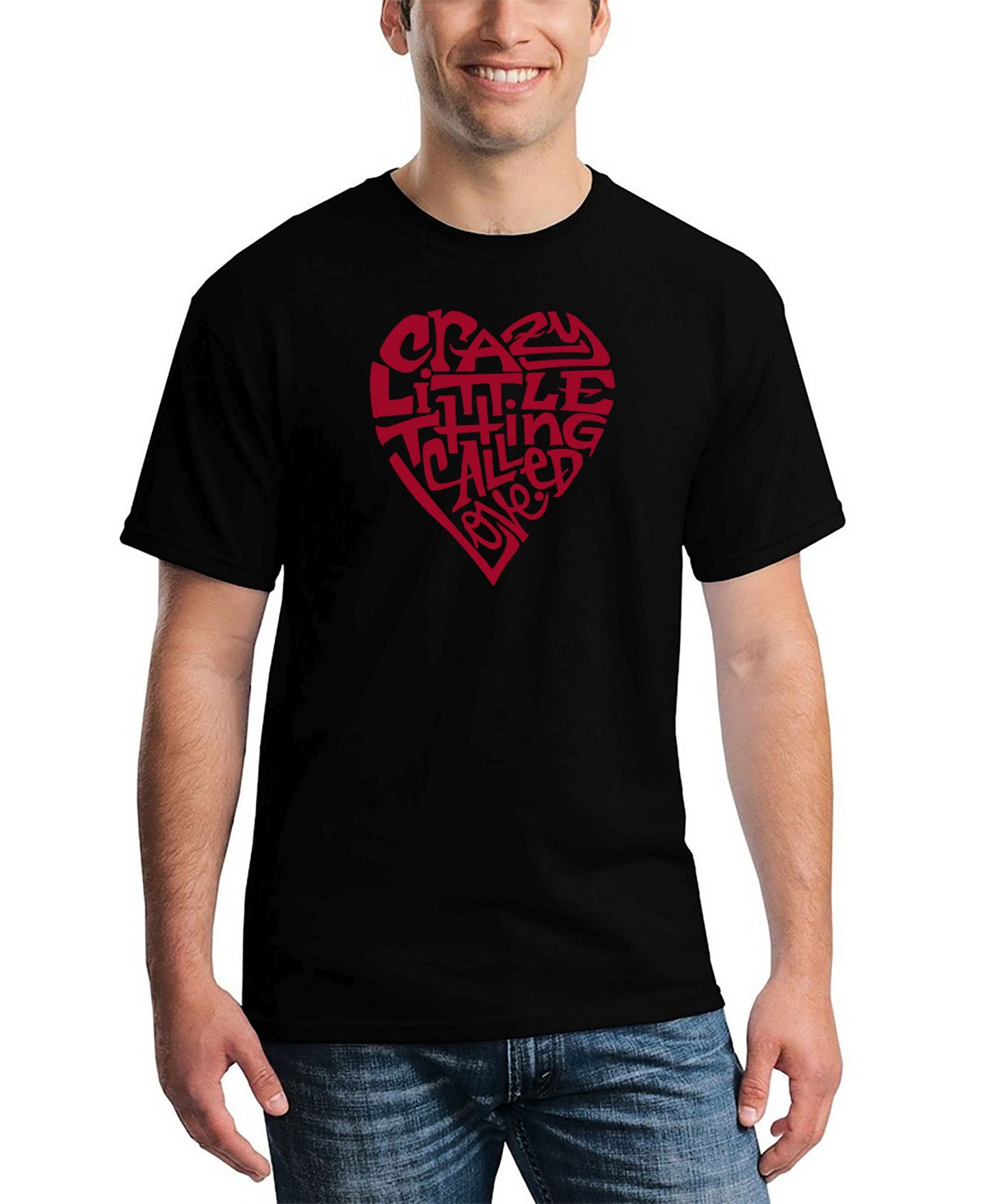 Мужская футболка LA Pop Art Crazy Little Thing Called Love Word Art, цвет: Чёрный — фото 1
