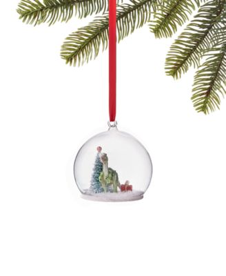 Holiday Lane - Merry and Brightest Dome with Dinosaur, Gift & Tree Ornament
