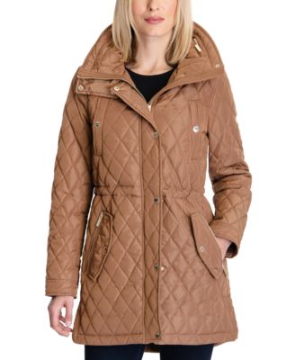 Petite Hooded Quilted Anorak, Created for Macy's