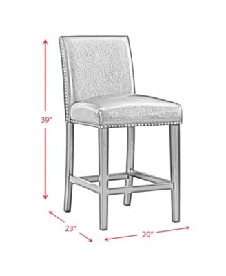 Pia Faux Leather Counter Height Side Chair Set