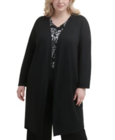 Plus Size Open-Front Jacket