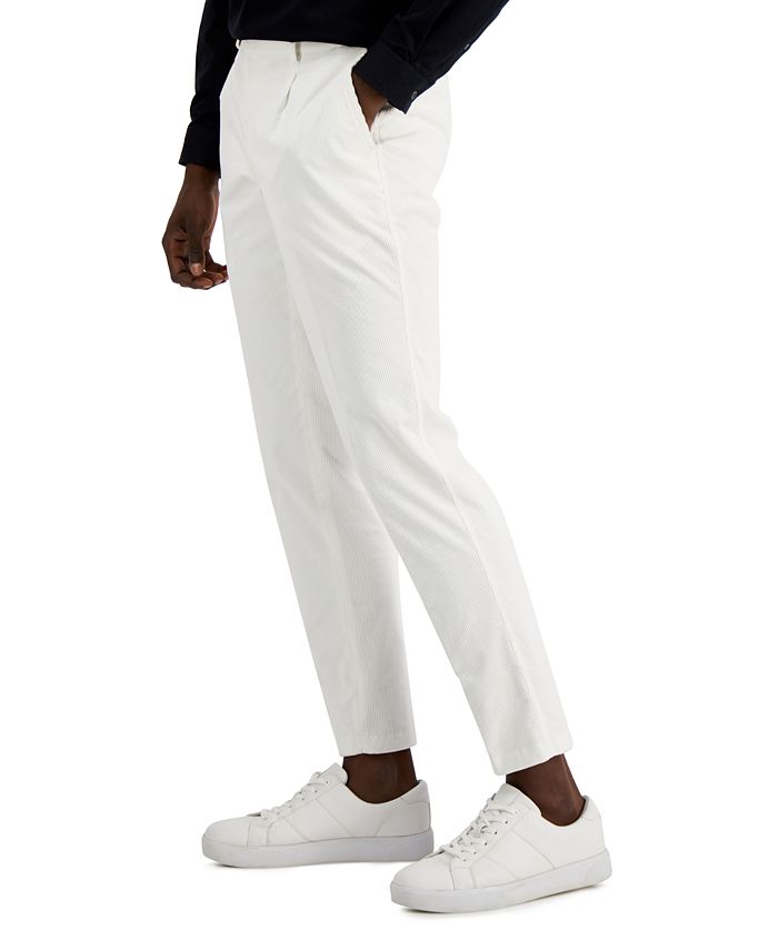 INC International Concepts Men's SlimFit Stretch Pleated Pinwale