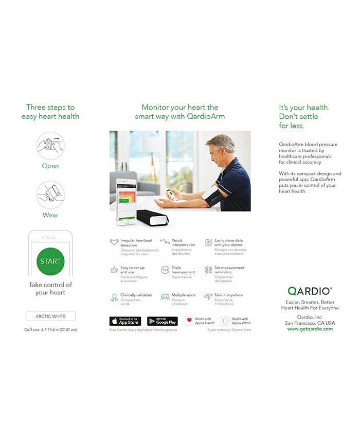 Qardio QardioArm WiFi Blood Pressure Cuff Macy