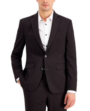 Inc Men's Slim-Fit Burgundy Solid Suit Jacket Created for Macy's