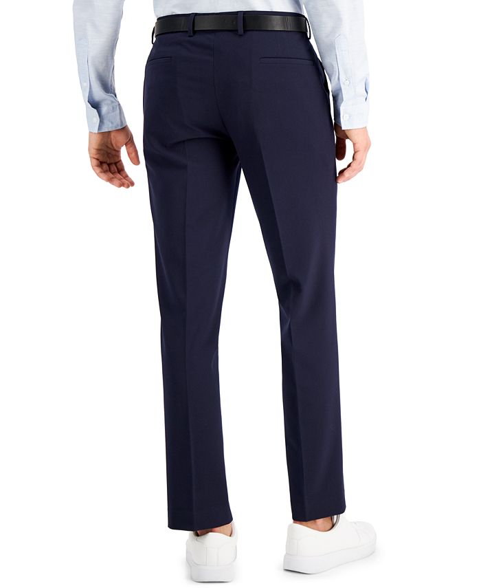 Buy INVICTUS Men Navy Blue Slim Fit Formal Trousers - Trousers for