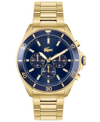 Lacoste - Men's Chronograph Tiebreaker Gold-Tone Bracelet Watch 44mm
