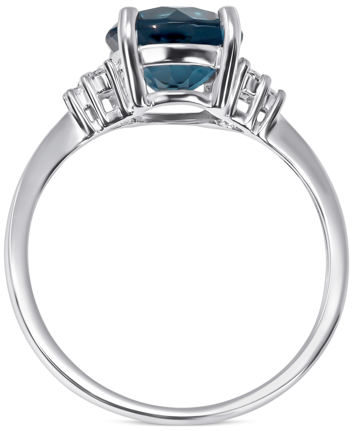 Amethyst (1-5/8 ct. t.w.) & Diamond (1/20 ct. t.w.) Ring in 14k Gold (Also & Rhodolite Garnet) - London Blue Topaz