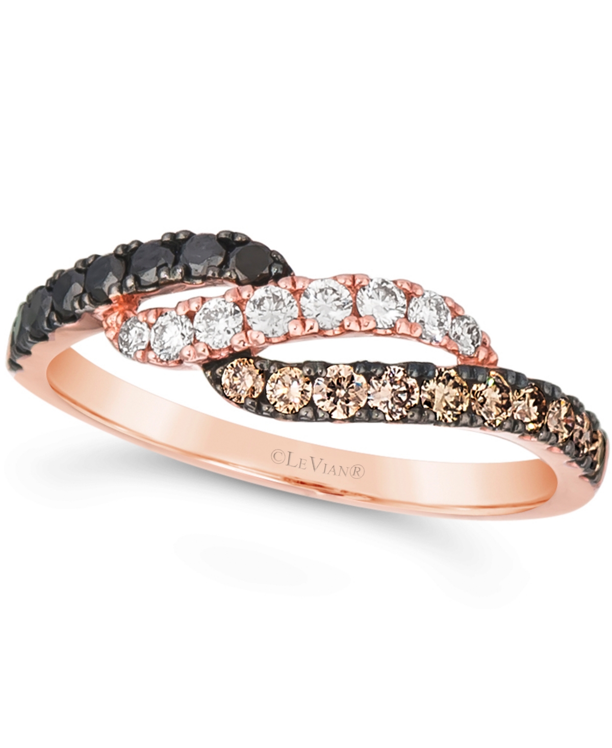 Multicolor Diamond Statement Ring (1/2 ct. t.w.) in 14k Rose Gold - Rose Gold