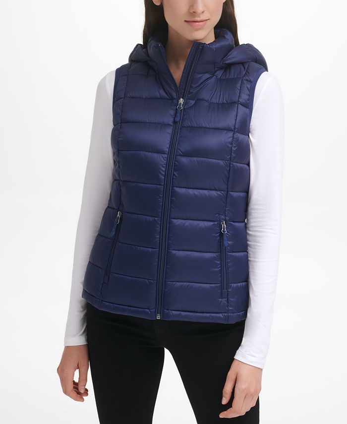 Charter Club Women's Packable Hooded Down Puffer Vest, Created for Macy