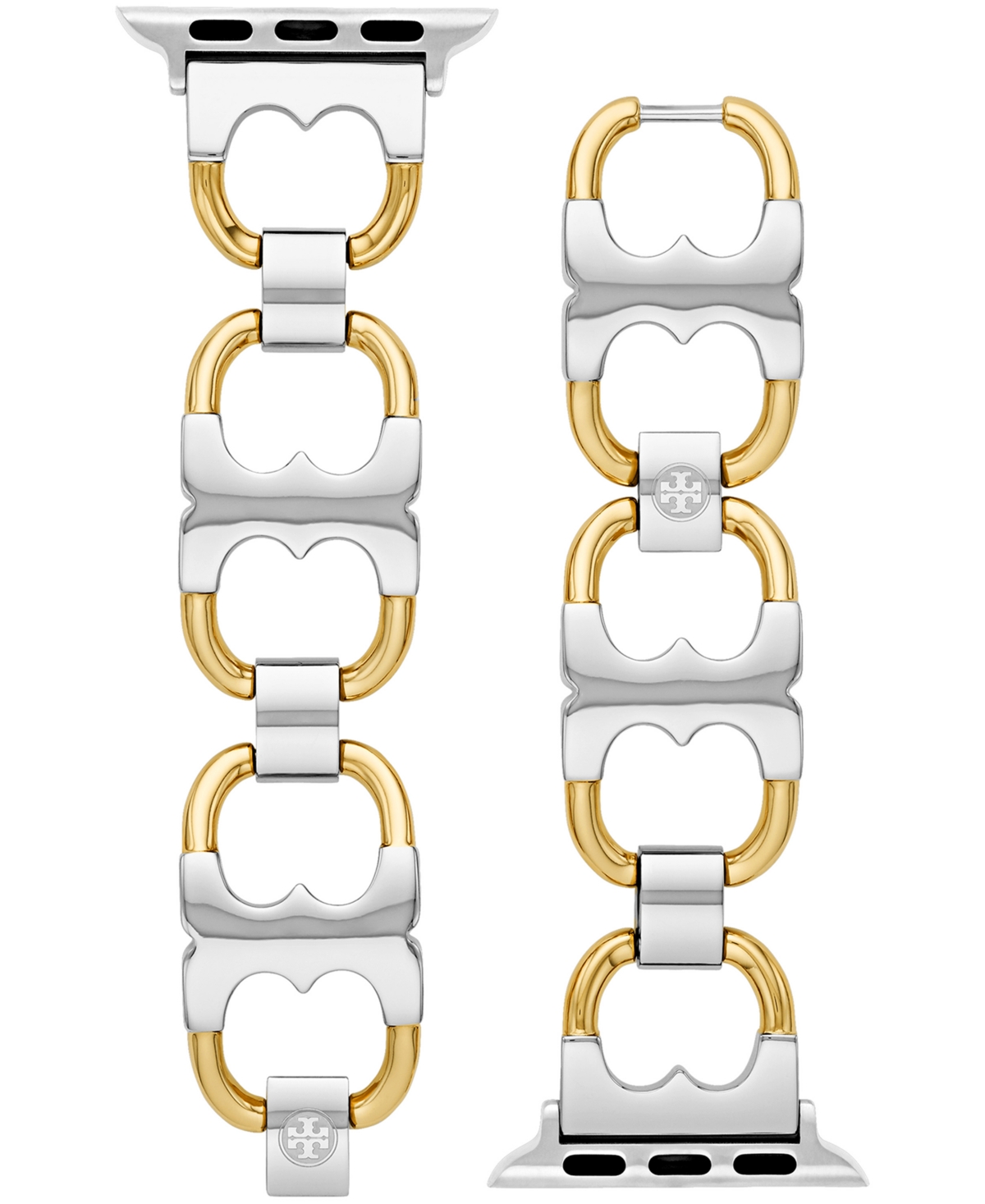 Shop Tory Burch Two-tone Stainless Steel Gemini Link Bracelet For Apple Watch 38mm/40mm