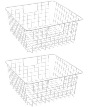 Sorbus Wire Metal Bin Pack of 2