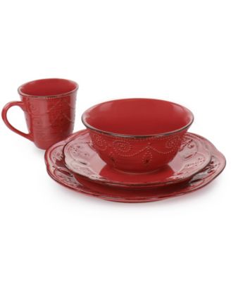 Rustic Birch 16 Pc. Dinnerware Set, Service for 4