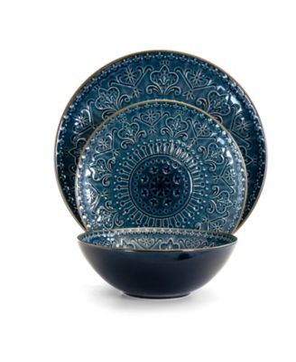 Deep Sea Mozaic 16 Pc. Dinnerware Set, Service for 4
