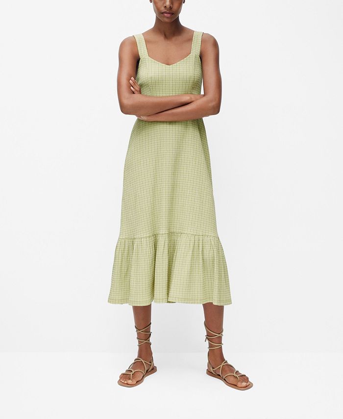 Mango gingham sales check dress