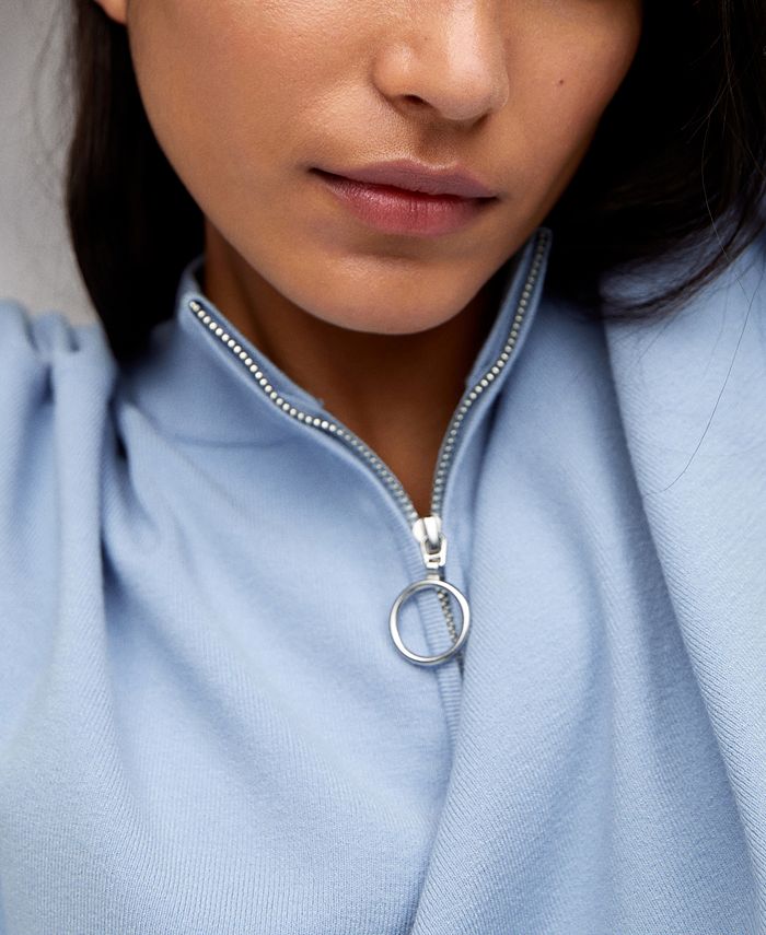 MANGO Zip Knit Sweater Macy's