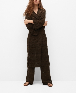 Mango Openwork Details Cardigan