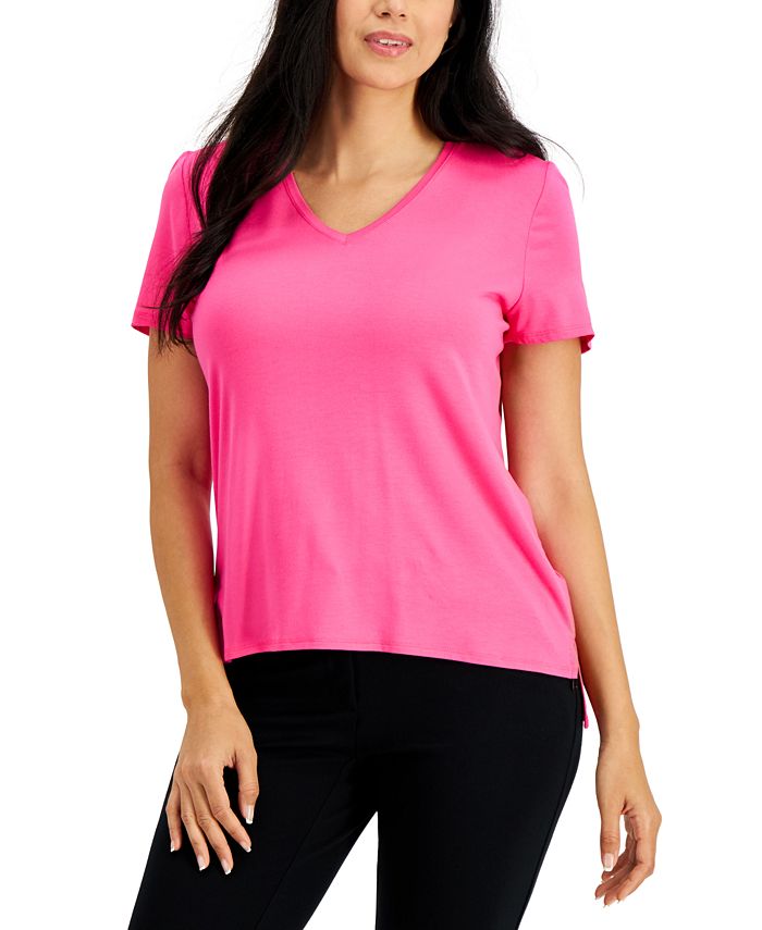 Alfani V-Neck T-Shirt, Created for Macy's - Macy's
