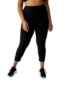 Plus Size Trendy Active High Waist Core 7/8 Tight Leggings