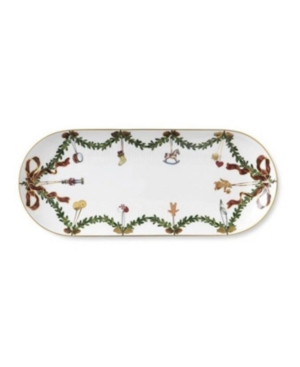 Shop Royal Copenhagen Star Fluted Christmas Oblong Dish, 15.5" L In Multi