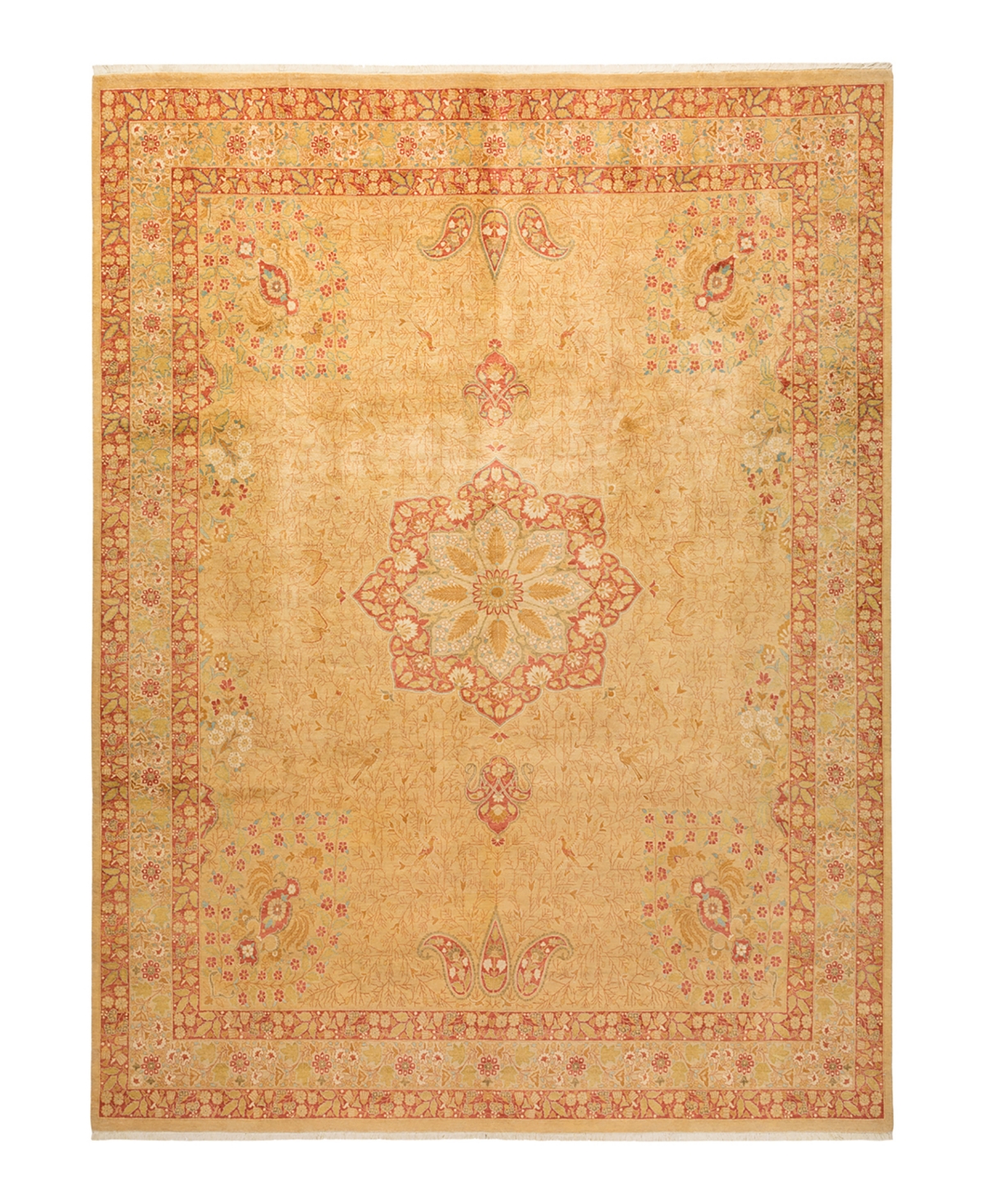 Closeout! Adorn Hand Woven Rugs Mogul M1437 9'2in x 12'1in Rectangle Area Rug - Gold-Tone