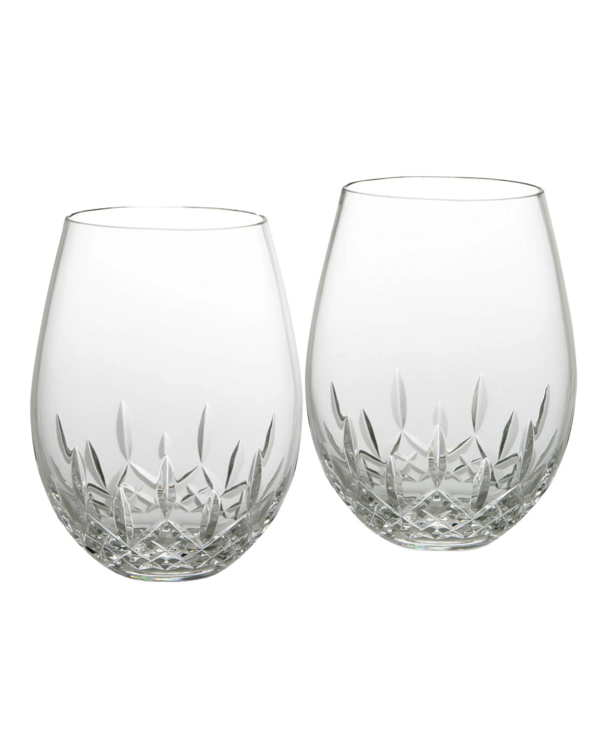 Waterford Lismore Essence Red Wine Stemless 20.5 Oz, Set Of 2 In Clear