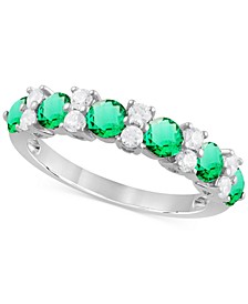 Ruby (1-1/2 ct. t.w.) & Diamond (1/3 ct. t.w.) Stacking Band in 14k White Gold (Also in Emerald & Sapphire)