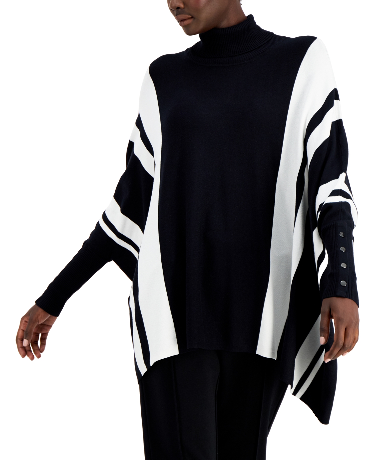 Alfani striped hotsell poncho sweater