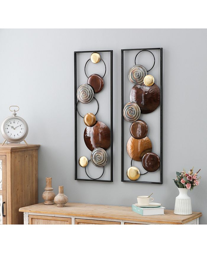 Luxen Home 2 piece Abstract Metal Wall Panels Macy's