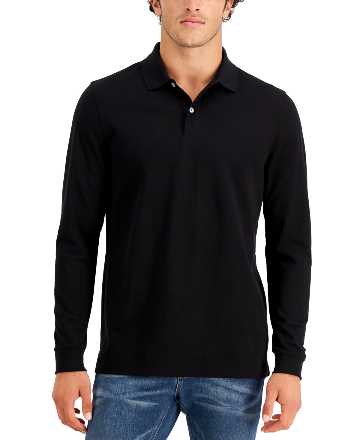 Men's Solid Stretch Polo, Created for Macy's - Dark Lead
