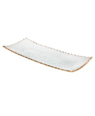 Godinger - Crystal Tray 14" X6" with Gold Band