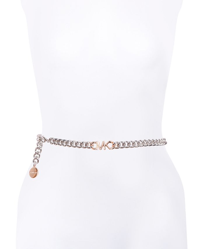 Michael Michael Kors Women's Mk Logo Metal Chain Belt - Gold