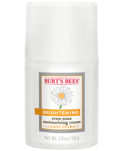 Create a brighter, more luminous complexion while diminishing the appearance of dark spots and discoloration with Burt's Bees Brightening Moisturizing Cream.