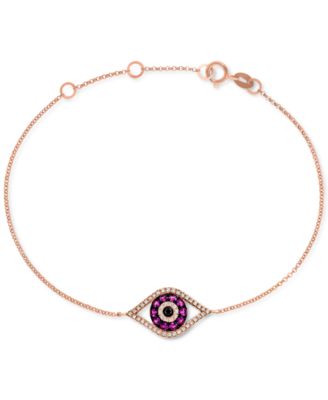 EFFY Collection - Ruby (1/4 ct. t.w.) & Diamond (1/6 ct. t.w.) Bracelet in 14k Rose Gold (Also in Tsavorite)