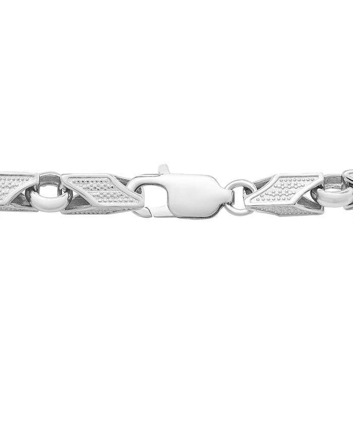 Macy's - Men's Polished Link Bracelet in Sterling Silver